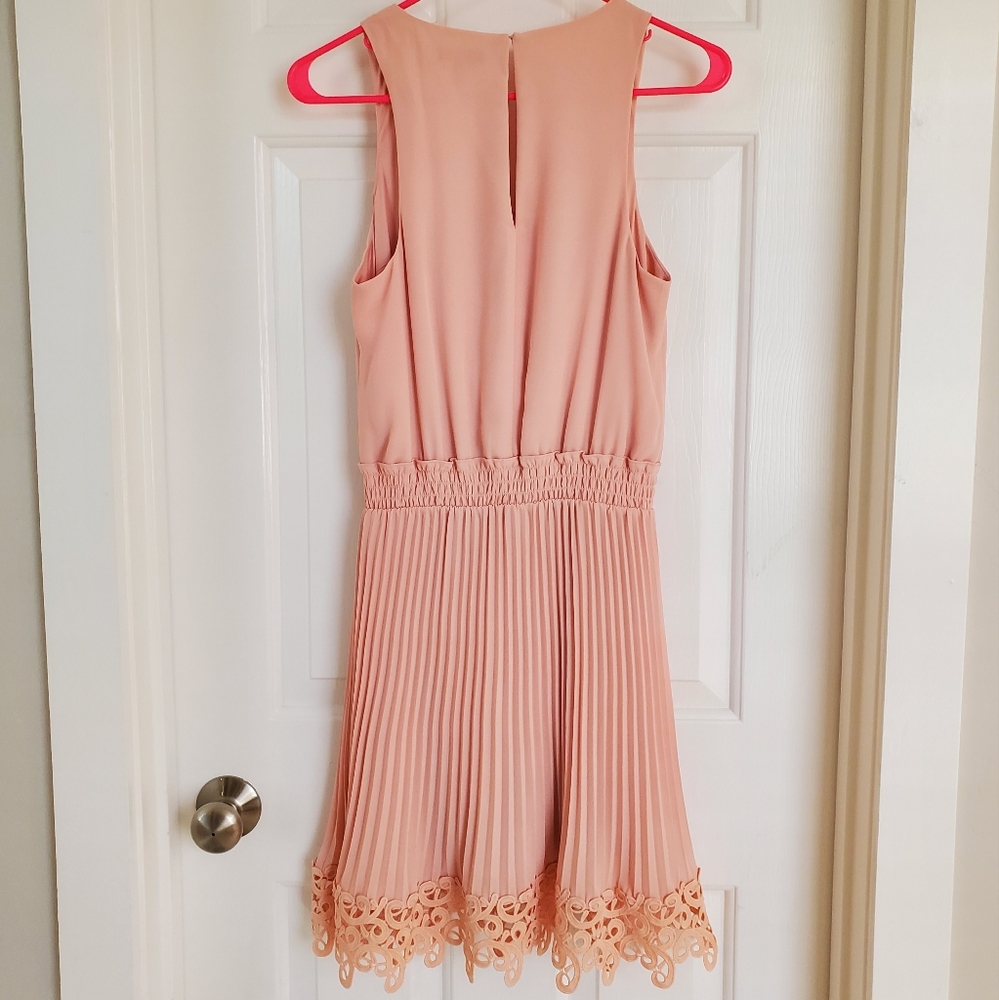 Express blush pink pleated dress - Picture 3 of 4